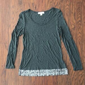 Michael Kors slub long sleeve top. Medium